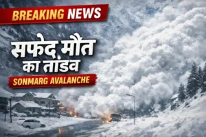 avalanche in sonmarg kashmir covered roads and mountains after heavy snowfall